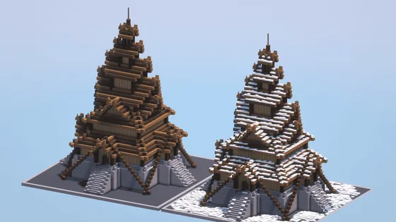 Medieval Viking King's Hall Minecraft schematic