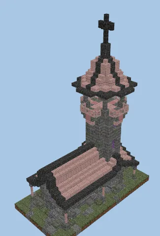 Medieval Village Church Minecraft schematic