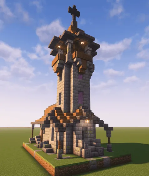 Medieval Village Church Minecraft schematic