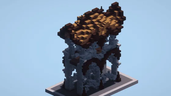 Medieval Wall Structure Minecraft schematic