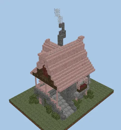 Medieval Watermill Structure Minecraft schematic preview