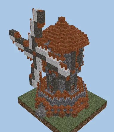Medieval Windmill Structure Minecraft schematic preview