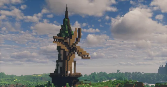 Medieval Windmill Structure Minecraft schematic