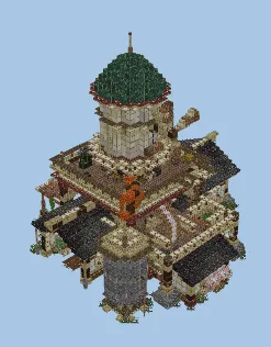 Medieval Windmill Workshop Structure Minecraft schematic preview