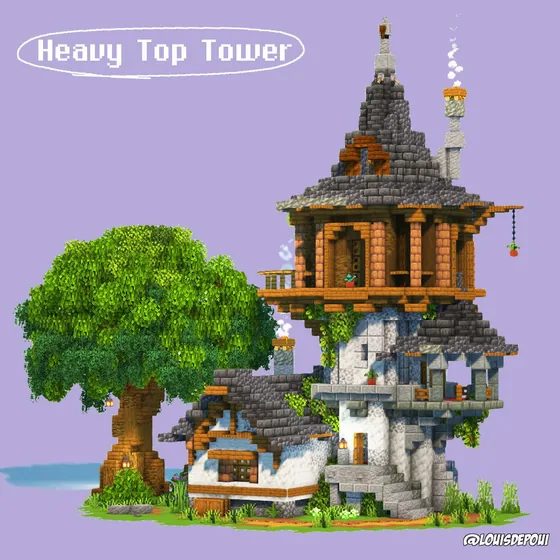 Medieval Wizard Tower Minecraft schematic
