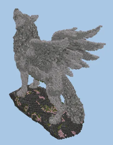 Medieval Wolf Statue Minecraft schematic