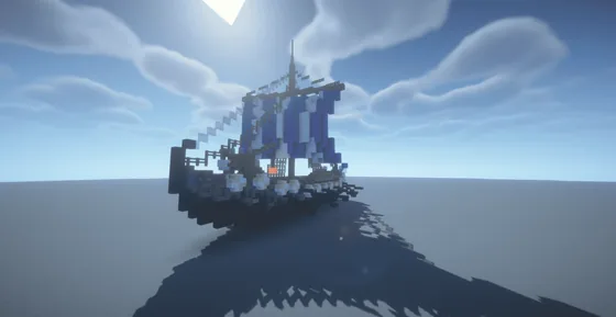 Medieval Wooden Ship Structure Minecraft schematic