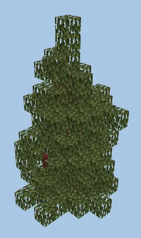 Medium Custom Spruce Tree Build Minecraft schematic preview