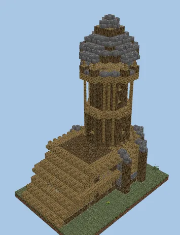 Medium Medieval House Tower Minecraft schematic