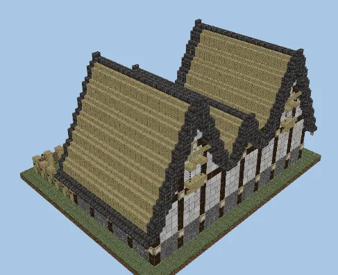 Medium Medieval House with Double Storage Minecraft schematic