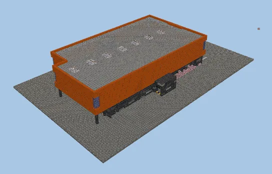 Medium Orange Warehouse Minecraft schematic preview