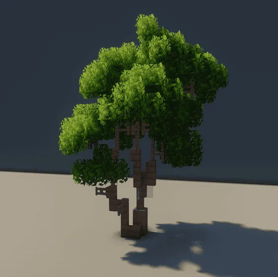 Medium Pine Tree For Realistic Worlds Minecraft schematic