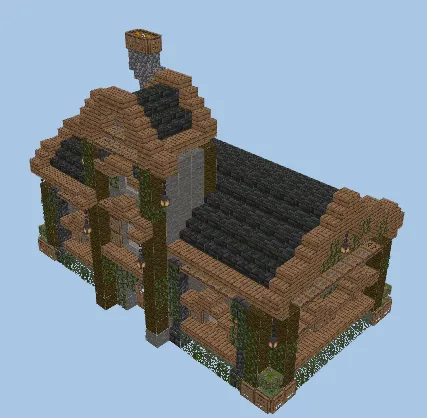 Simple Medieval House Build Minecraft schematic preview