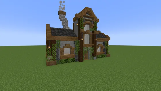 Simple Medieval House Build Minecraft schematic