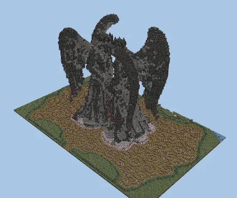 Mega angel statue Minecraft schematic