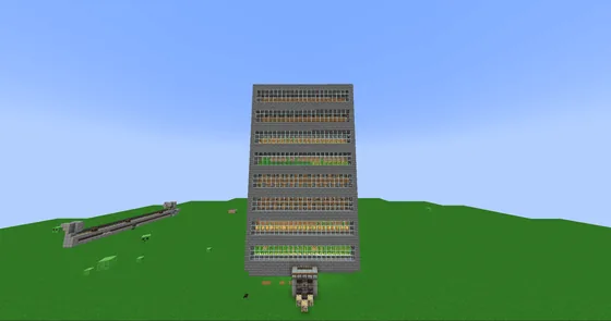Mega Crop Farm: Melon, Bamboo, Sugar Cane Minecraft schematic