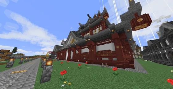 Mega Japanese Palace Build Minecraft schematic