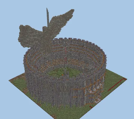 Mega Stone Coliseum Structure Minecraft schematic