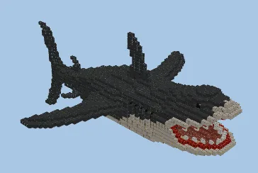 Megaglodon Prehistoric Shark Build Minecraft schematic preview