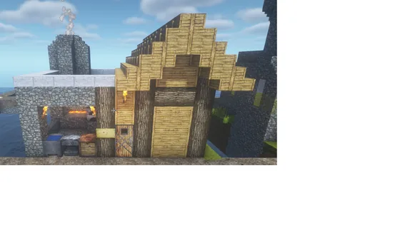 Metal Smithing Shop Building Minecraft schematic