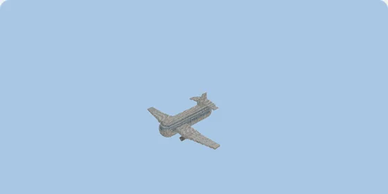 Mid Sized Cargo Aircraft Minecraft schematic