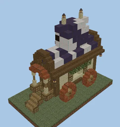 Milky Cow Ice Cream Cart Minecraft schematic preview