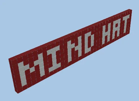 MindHat Logo Minecraft schematic