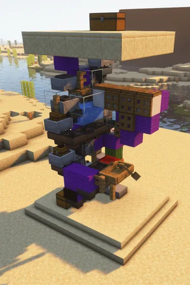 Minecart Sorter for All Item Types Minecraft schematic