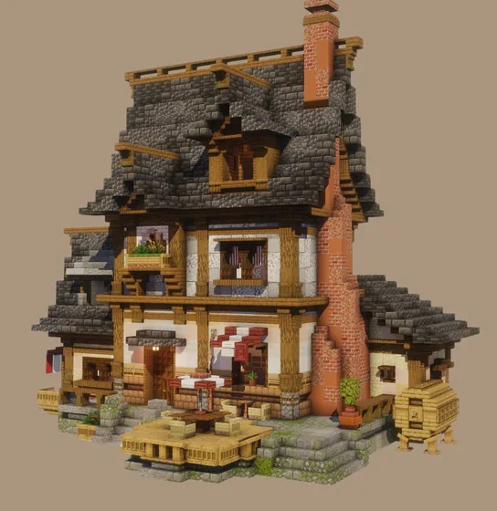 Minecraft Brewery and Tavern Minecraft schematic