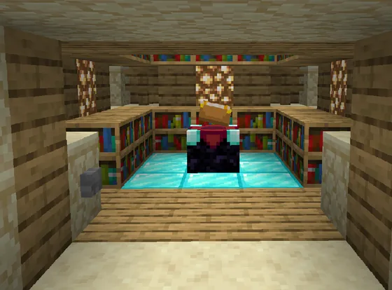 Minecraft Enchantment Room With Level Selector Minecraft schematic