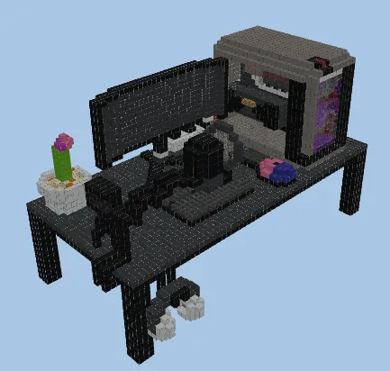 Minecraft Gaming Room Setup Minecraft schematic preview