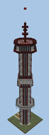 Minecraft Observation Tower With Elytra Launch Minecraft schematic