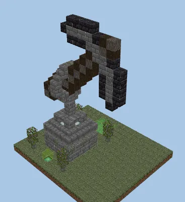 Minecraft Pickaxe Decoration Statue Minecraft schematic