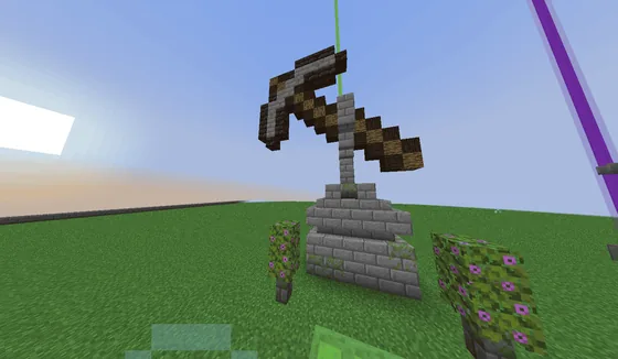 Minecraft Pickaxe Decoration Statue Minecraft schematic