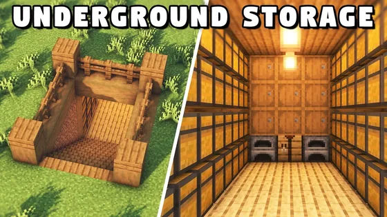 Hidden Underground Storage Base Minecraft schematic