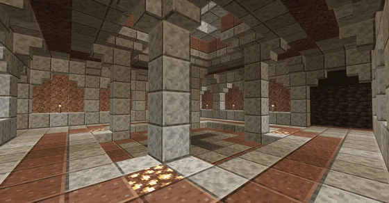 Mining Hub Structure Minecraft schematic