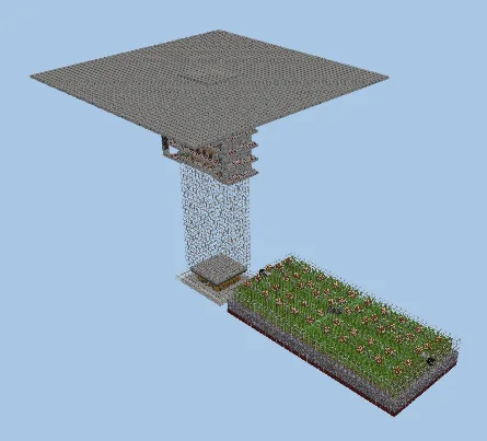 Mob and Sugar Cane Farm Minecraft schematic