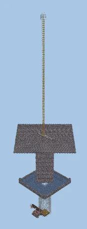 Mob Farm + Item Sorter Minecraft schematic