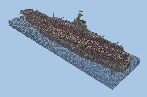 Massive Modern Aircraft Carrier Minecraft schematic