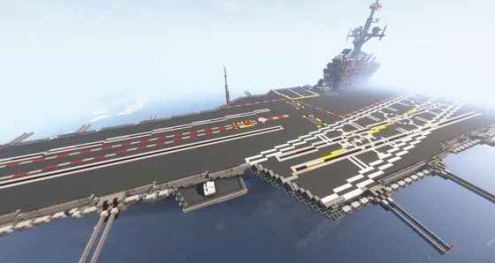Massive Modern Aircraft Carrier Minecraft schematic