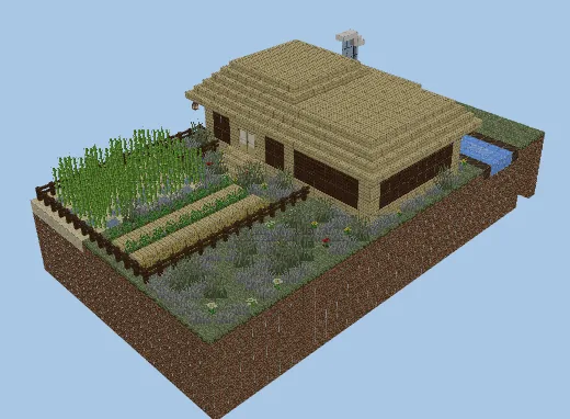 Modern Basement House Minecraft schematic preview