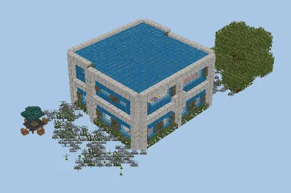 Modern Blue House Minecraft schematic