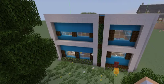 Modern Blue House Minecraft schematic