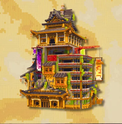 Modern Futuristic Dojo Minecraft schematic
