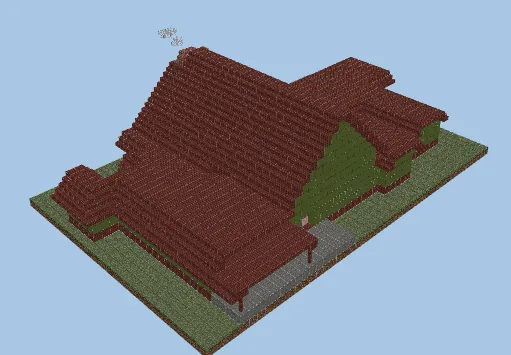 Modern Green House Design Minecraft schematic preview