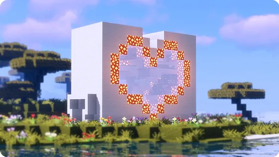 Modern Heart-Shaped Residence Minecraft schematic