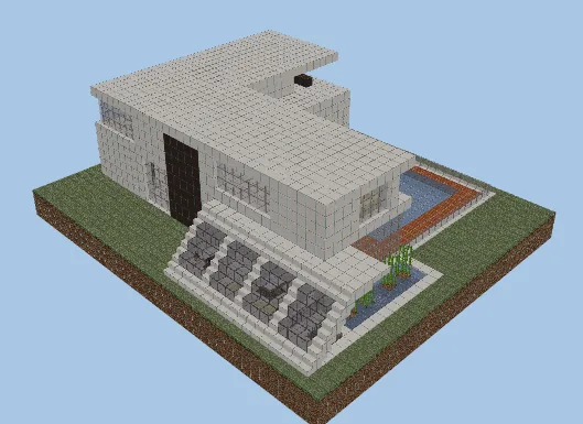 Modern Home With Pool Minecraft schematic preview