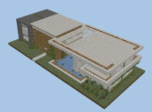 Modern House 5 Exterior Design Minecraft schematic preview