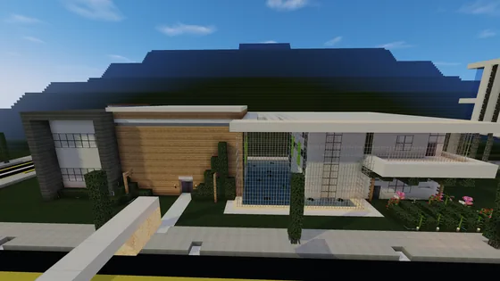 Modern House 5 Exterior Design Minecraft schematic