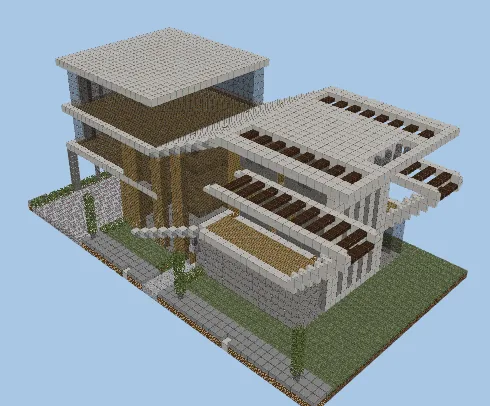 Modern House 6 Exterior Minecraft schematic preview
